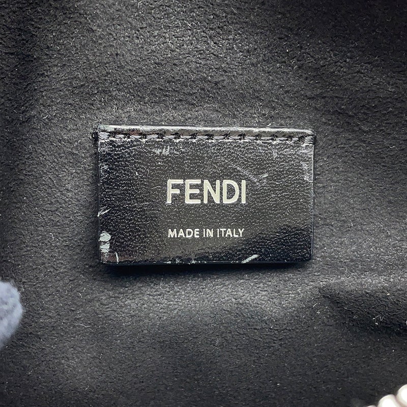 フェンディ ボディバッグ ロゴ レザー 7VA525 FENDI ベルトバッグ ウエストポーチ 黒