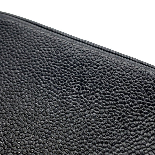 シャネル バニティバッグ ココマーク キャビアスキン 縦型 A01998 CHANEL 化粧ポーチ コスメポーチ 黒