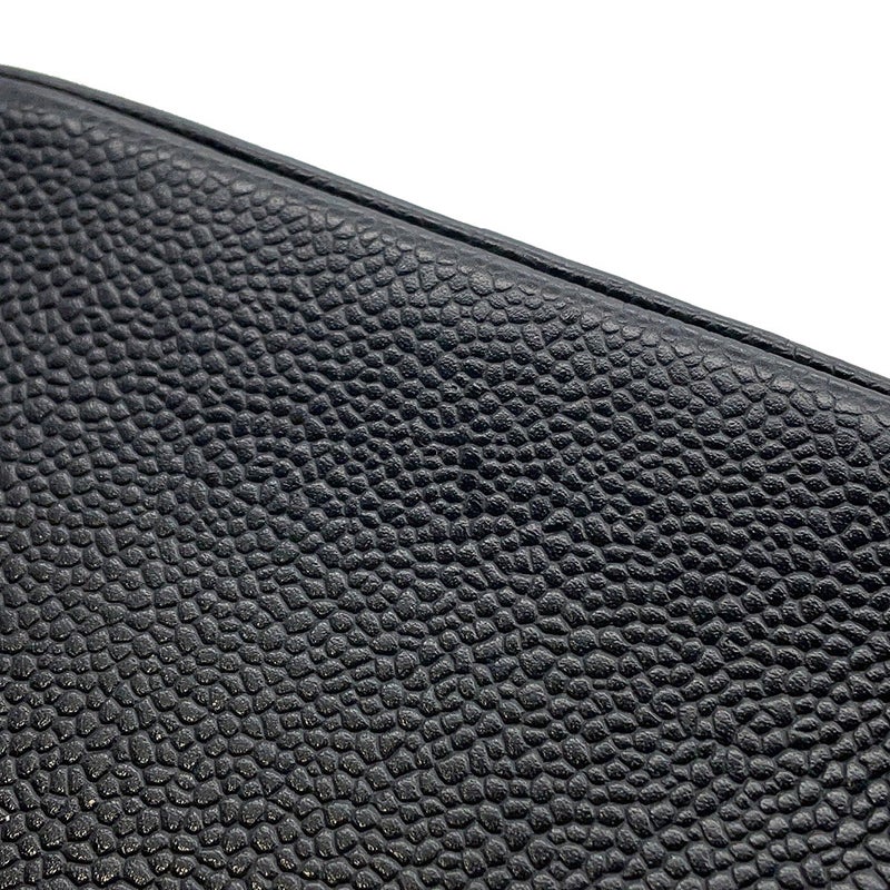 シャネル バニティバッグ ココマーク キャビアスキン 縦型 A01998 CHANEL 化粧ポーチ コスメポーチ 黒
