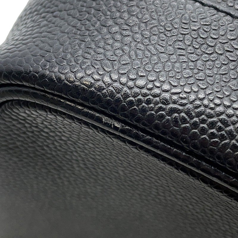 シャネル バニティバッグ ココマーク キャビアスキン 縦型 A01998 CHANEL 化粧ポーチ コスメポーチ 黒