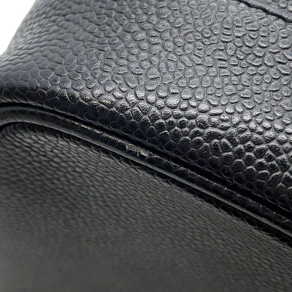 シャネル バニティバッグ ココマーク キャビアスキン 縦型 A01998 CHANEL 化粧ポーチ コスメポーチ 黒