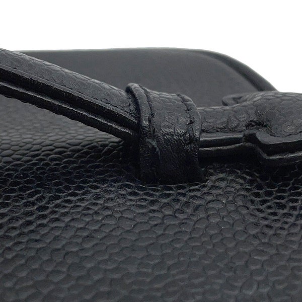 シャネル バニティバッグ ココマーク キャビアスキン 縦型 A01998 CHANEL 化粧ポーチ コスメポーチ 黒