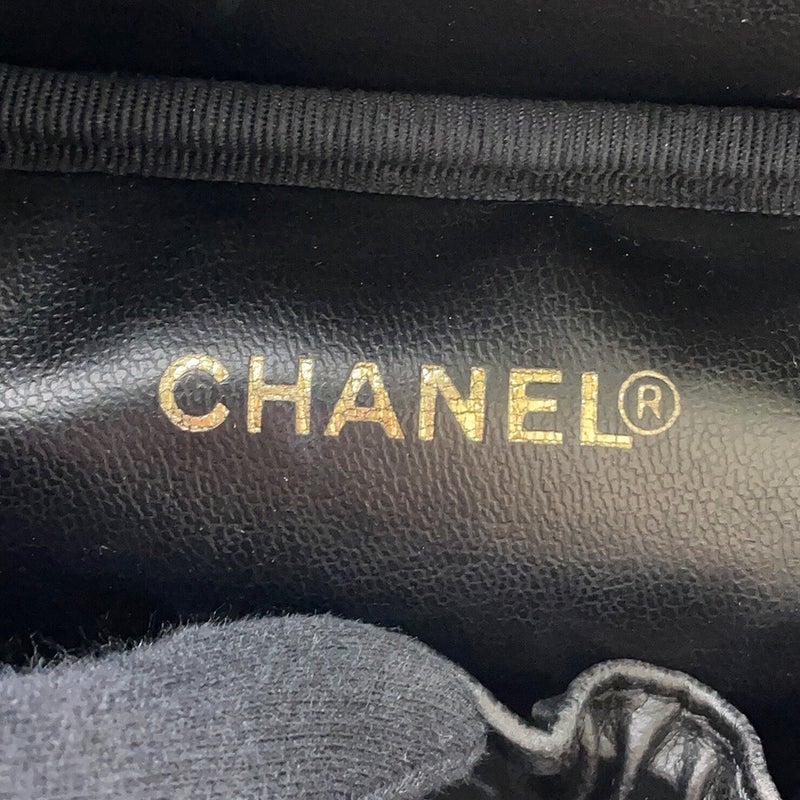 シャネル バニティバッグ ココマーク キャビアスキン 縦型 A01998 CHANEL 化粧ポーチ コスメポーチ 黒
