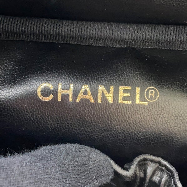 シャネル バニティバッグ ココマーク キャビアスキン 縦型 A01998 CHANEL 化粧ポーチ コスメポーチ 黒