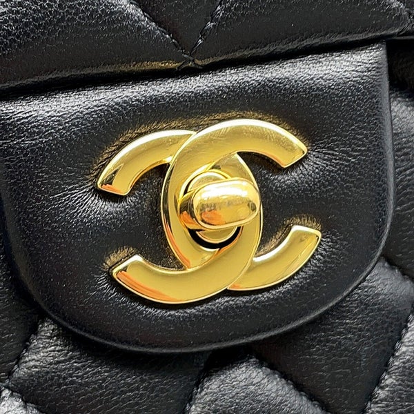 シャネル チェーンショルダーバッグ マトラッセ23 ココマーク ダブルチェーン ラムスキン A01113 CHANEL バッグ 黒