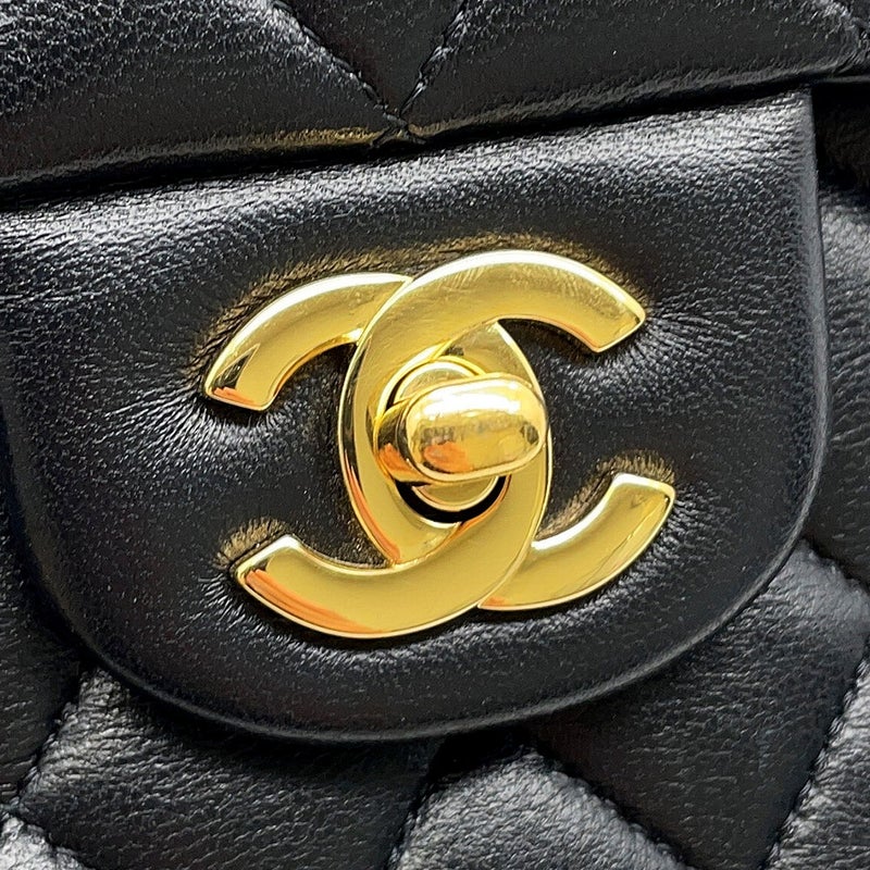 シャネル チェーンショルダーバッグ マトラッセ23 ココマーク ダブルチェーン ラムスキン A01113 CHANEL バッグ 黒