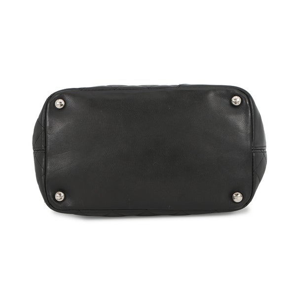 シャネル トートバッグ カンボンライン ココマーク ミディアム ラムスキン A25167 CHANEL バッグ 黒