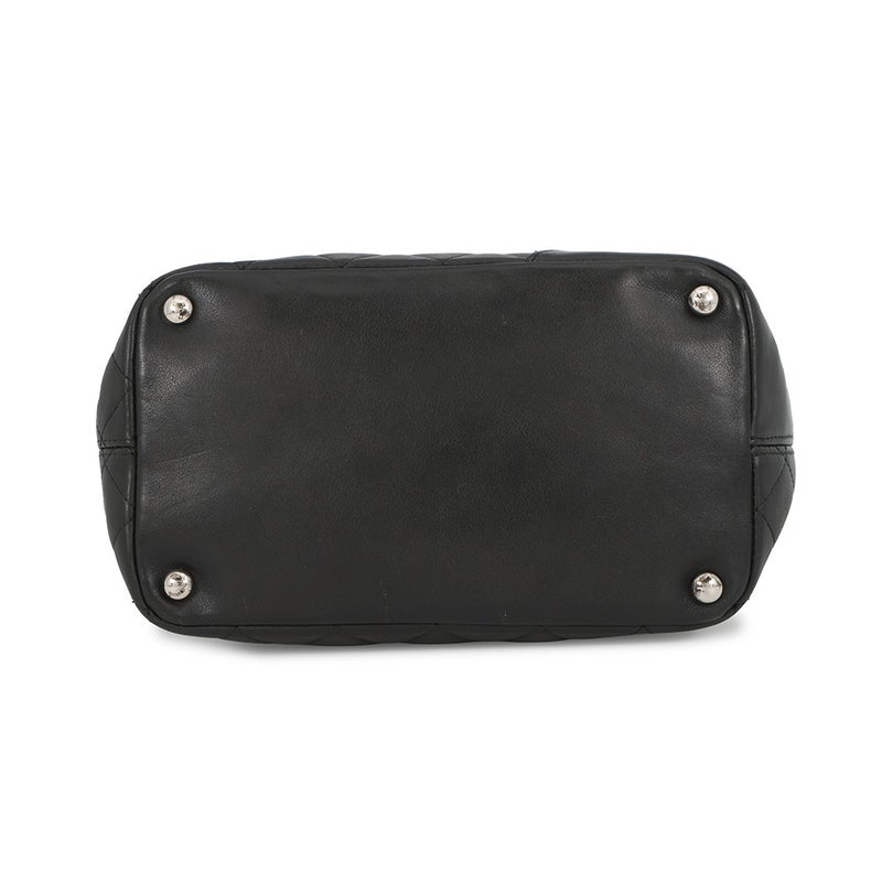 シャネル トートバッグ カンボンライン ココマーク ミディアム ラムスキン A25167 CHANEL バッグ 黒