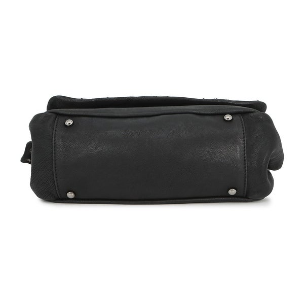 シャネル チェーンショルダーバッグ ココマーク デカココ レザー CHANEL バッグ 黒