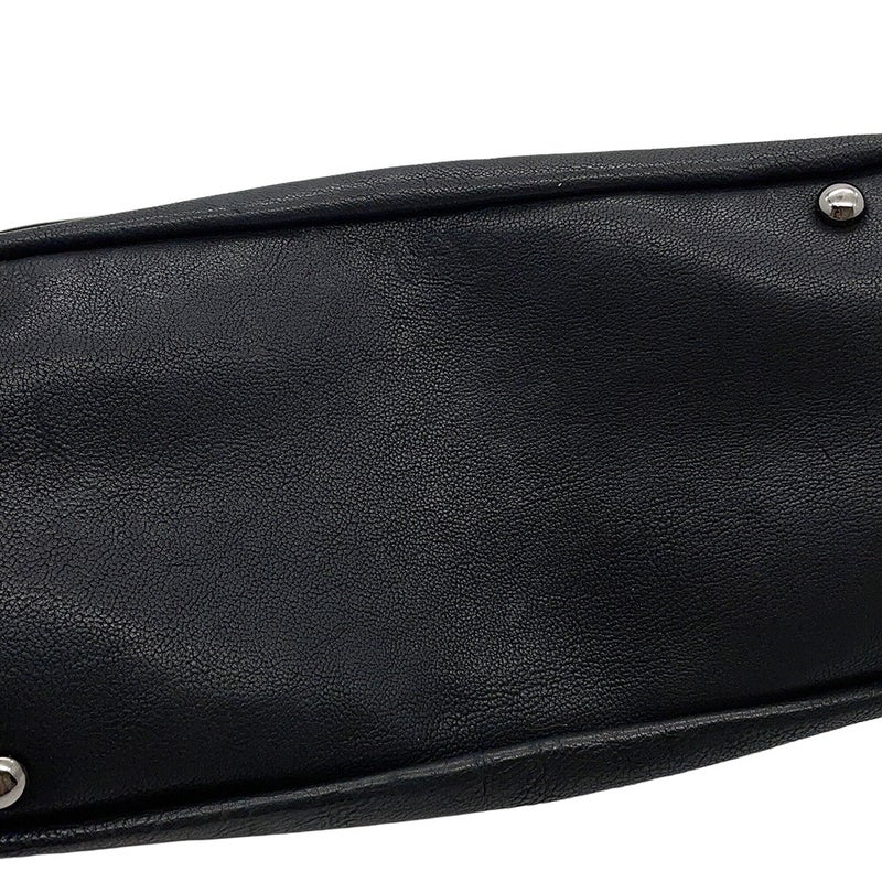 シャネル チェーンショルダーバッグ ココマーク デカココ レザー CHANEL バッグ 黒