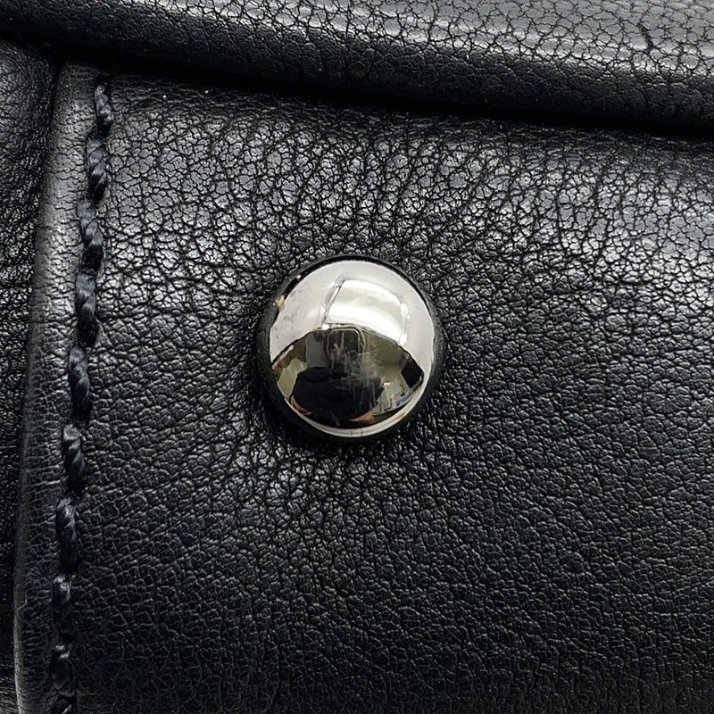 シャネル チェーンショルダーバッグ ココマーク デカココ レザー CHANEL バッグ 黒