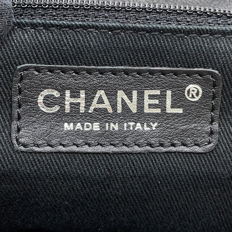 シャネル チェーンショルダーバッグ ココマーク デカココ レザー CHANEL バッグ 黒