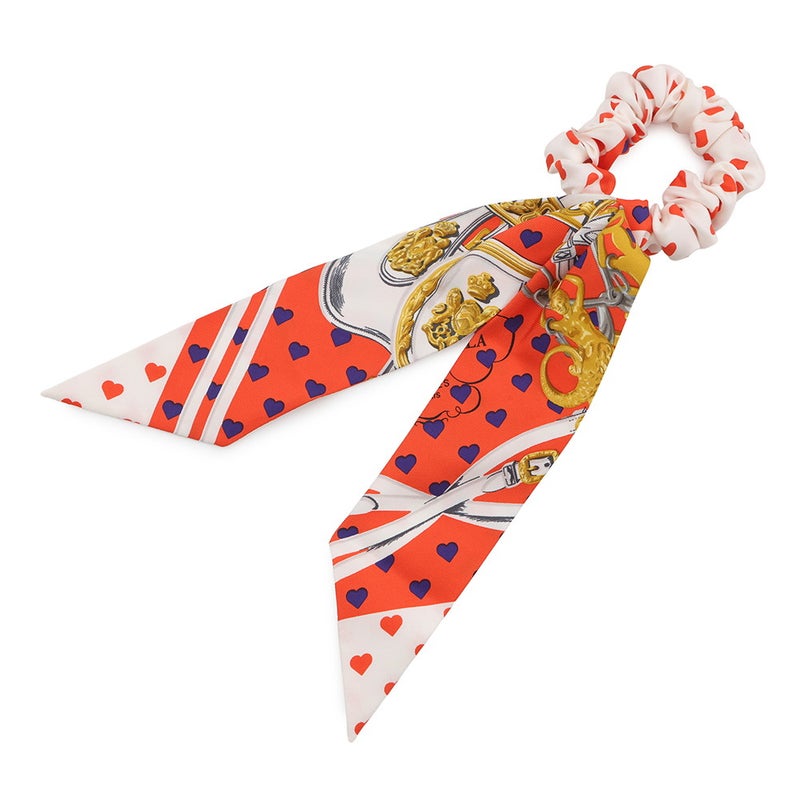 エルメス シュシュ・ベッラ ブリッド・ドゥ・ガラ ハート シルク HERMES ヘアアクセサリー