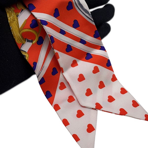 エルメス シュシュ・ベッラ ブリッド・ドゥ・ガラ ハート シルク HERMES ヘアアクセサリー