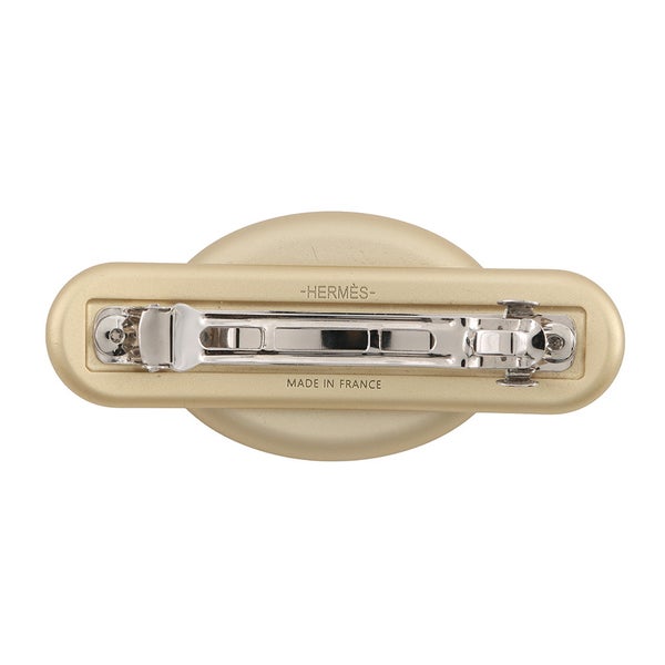 エルメス バレッタ トリ・マイヨンPM シェーヌダンクル HERMES ヘアアクセサリー