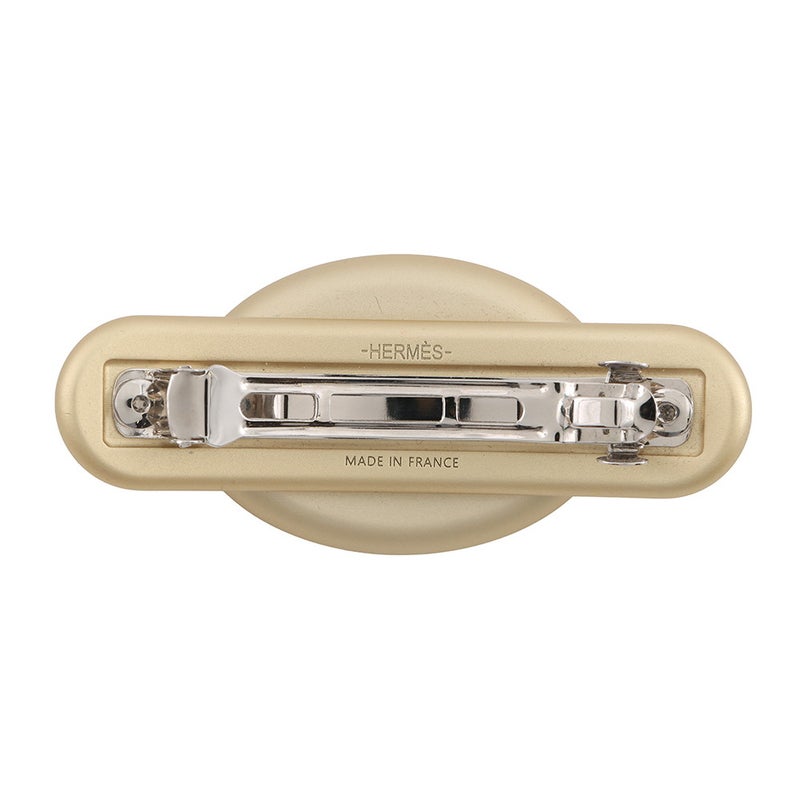 エルメス バレッタ トリ・マイヨンPM シェーヌダンクル HERMES ヘアアクセサリー