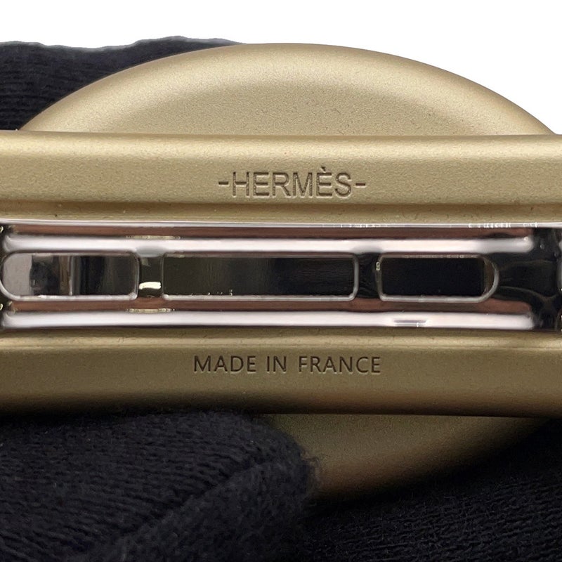 エルメス バレッタ トリ・マイヨンPM シェーヌダンクル HERMES ヘアアクセサリー