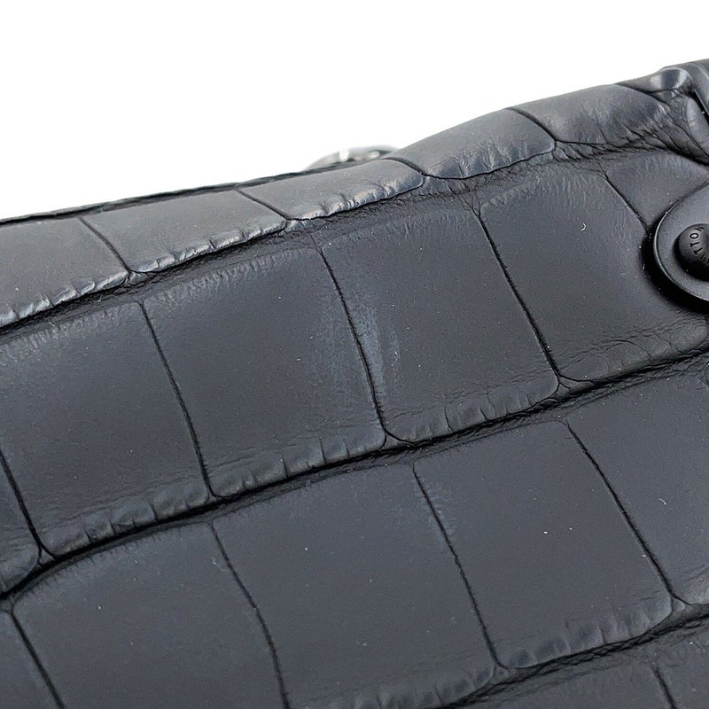 ルイヴィトン ハンドバッグ クロコダイル サイドトランクPM N85811 LOUIS VUITTON 2way 黒 ブラック