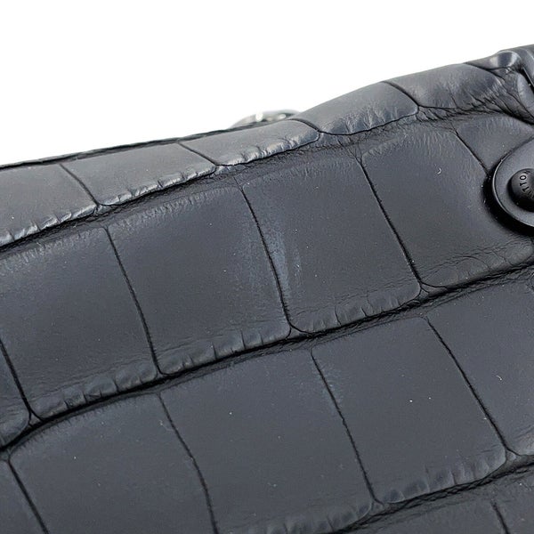 ルイヴィトン ハンドバッグ クロコダイル サイドトランクPM N85811 LOUIS VUITTON 2way 黒 ブラック