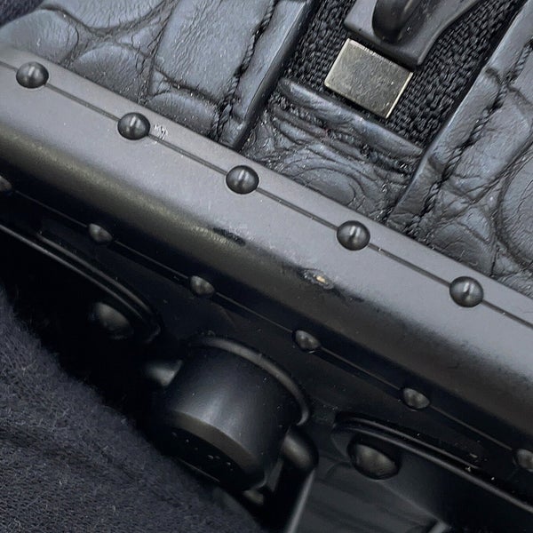 ルイヴィトン ハンドバッグ クロコダイル サイドトランクPM N85811 LOUIS VUITTON 2way 黒 ブラック