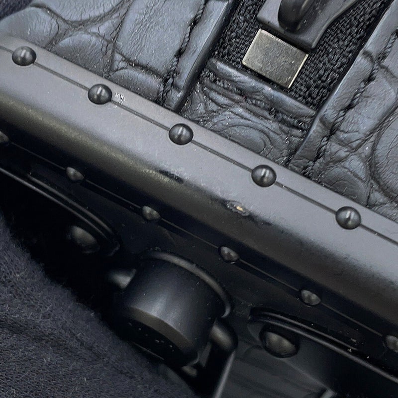 ルイヴィトン ハンドバッグ クロコダイル サイドトランクPM N85811 LOUIS VUITTON 2way 黒 ブラック