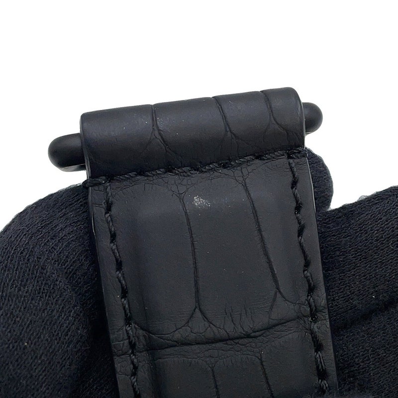 ルイヴィトン ハンドバッグ クロコダイル サイドトランクPM N85811 LOUIS VUITTON 2way 黒 ブラック