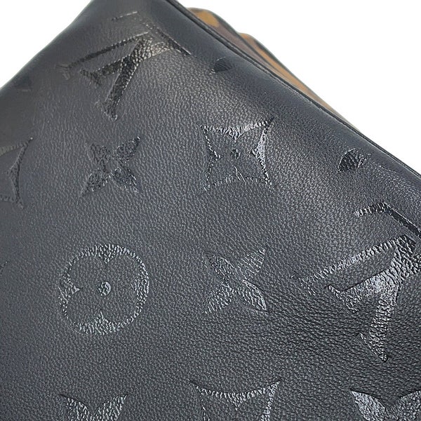 ルイヴィトン ショルダーバッグ モノグラム・リバース ラムスキン ポシェット・LV3 M45412 LOUIS VUITTON 黒 ブラック