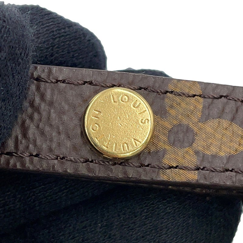 ルイヴィトン ショルダーバッグ モノグラム・リバース ラムスキン ポシェット・LV3 M45412 LOUIS VUITTON 黒 ブラック