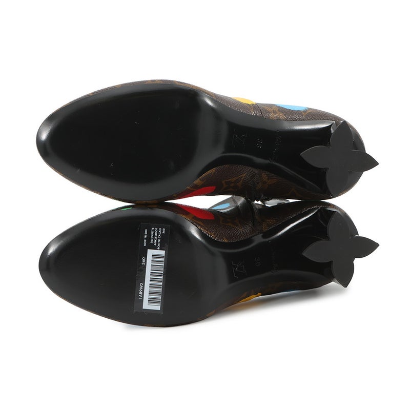 ルイヴィトン ブーツ LV×YK シルエットライン アンクルブーツ レディースサイズ36 LOUIS VUITTON ショートブーツ