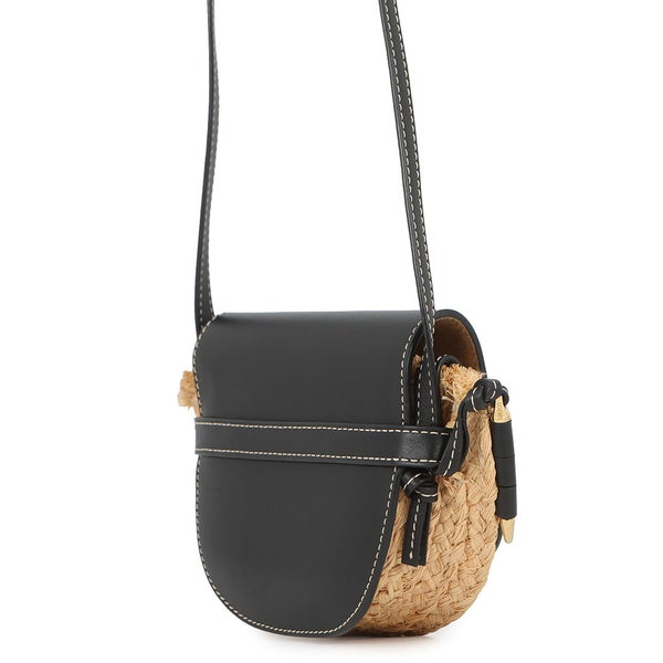 ロエベ ショルダーバッグ ゲート ミニ ラフィア レザー 329.13.U62 LOEWE 黒