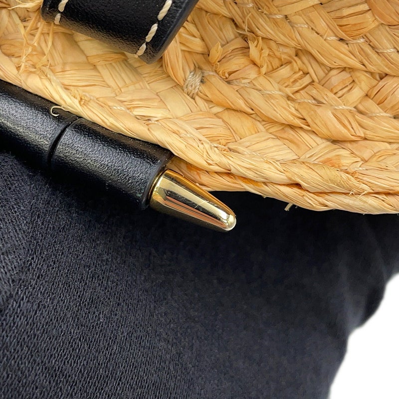 ロエベ ショルダーバッグ ゲート ミニ ラフィア レザー 329.13.U62 LOEWE 黒