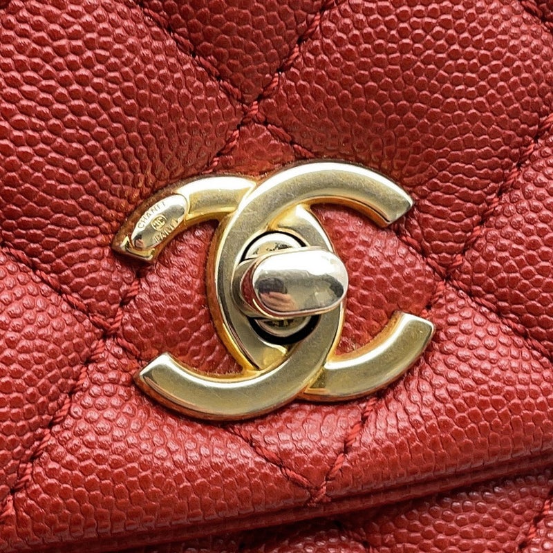 シャネル ハンドバッグ マトラッセ ココマーク ココハンドル リザード/キャビアスキン XS A92990 2wayショルダーバッグ