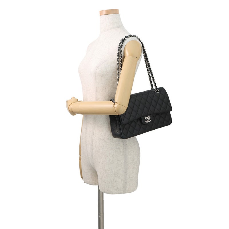 シャネル チェーンショルダーバッグ マトラッセ25 ココマーク ラムスキン ダブルチェーン A01112 CHANEL