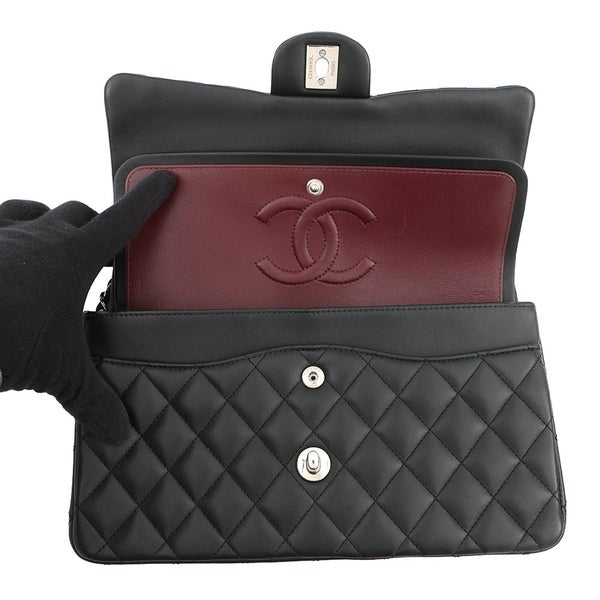 シャネル チェーンショルダーバッグ マトラッセ25 ココマーク ラムスキン ダブルチェーン A01112 CHANEL