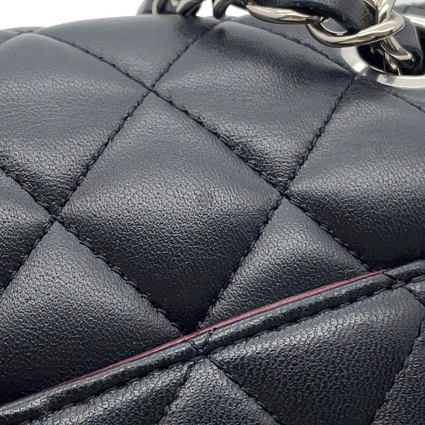 シャネル チェーンショルダーバッグ マトラッセ25 ココマーク ラムスキン ダブルチェーン A01112 CHANEL