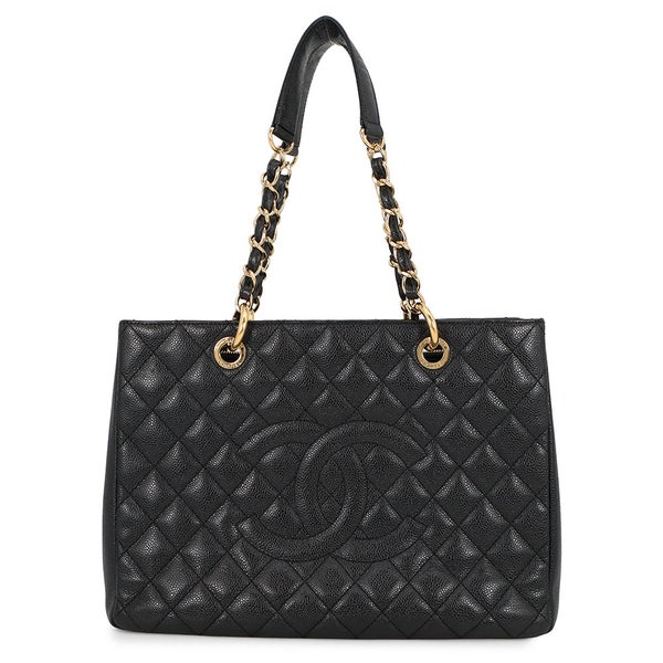 シャネル チェーントートバッグ ココマーク マトラッセ GST キャビアスキン A50995 CHANEL ショルダーバッグ 黒