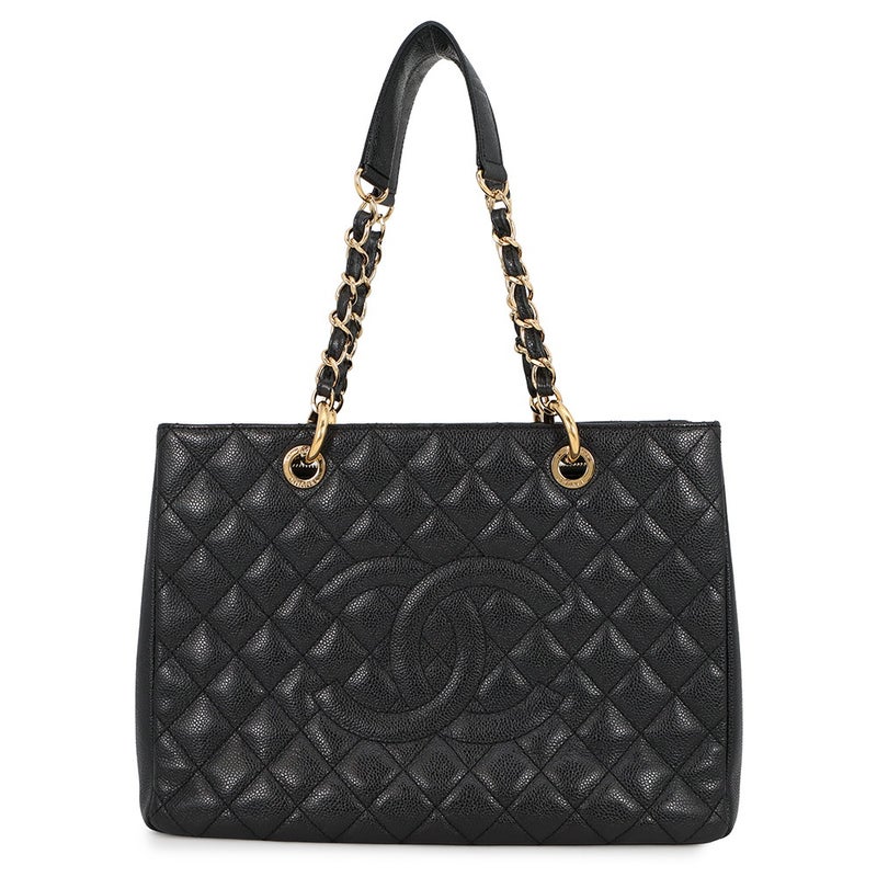 シャネル チェーントートバッグ ココマーク マトラッセ GST キャビアスキン A50995 CHANEL ショルダーバッグ 黒