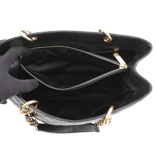 シャネル チェーントートバッグ ココマーク マトラッセ GST キャビアスキン A50995 CHANEL ショルダーバッグ 黒