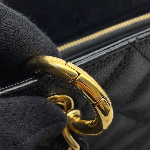 シャネル チェーントートバッグ ココマーク マトラッセ GST キャビアスキン A50995 CHANEL ショルダーバッグ 黒