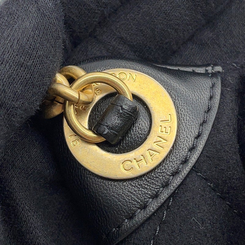 シャネル ボディバッグ パリハンブルク ココマーク マトラッセ ウール/ラムスキン AP3761 CHANEL 黒 チェーンショルダー