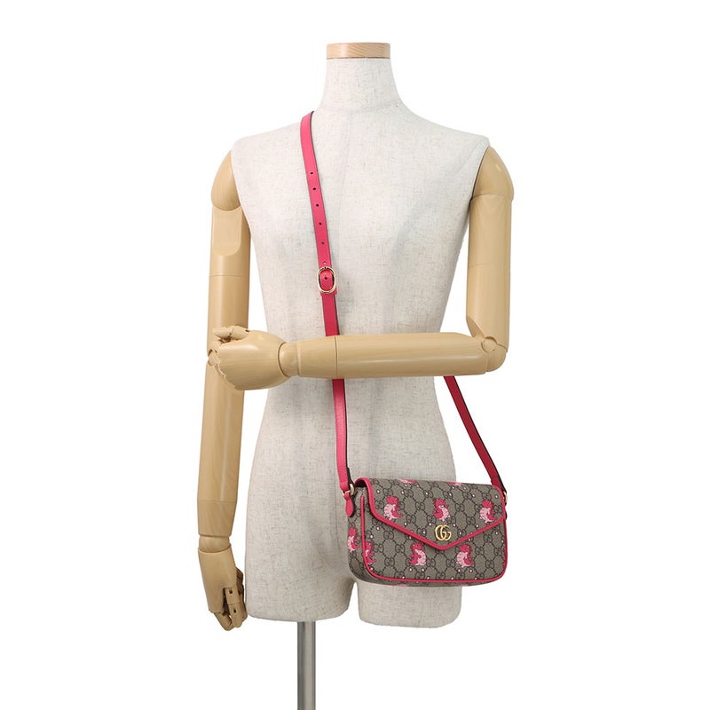 グッチ ショルダーバッグ GGスプリーム/レザー ドラゴン 774371 GUCCI バッグ 斜め掛け クロスボディ 龍