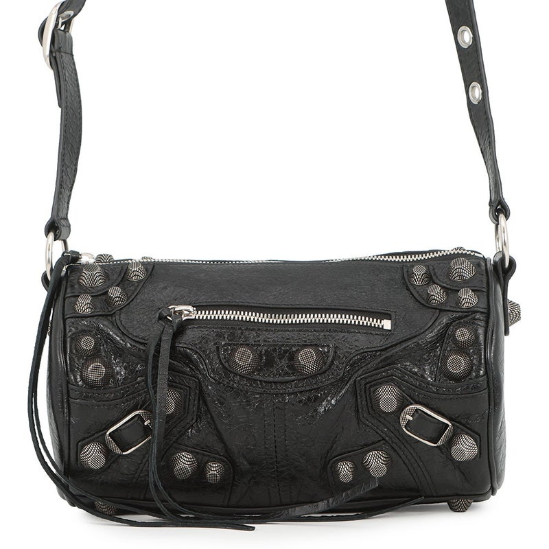 バレンシアガ ショルダーバッグ ルカゴール シリンダー レザー 771716 BALENCIAGA 黒