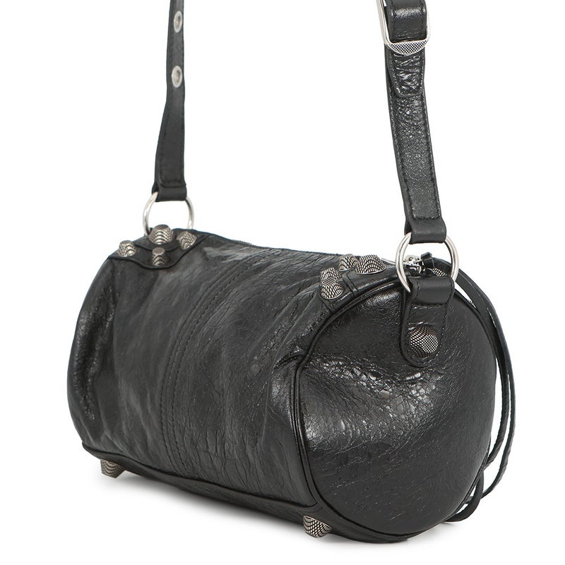 バレンシアガ ショルダーバッグ ルカゴール シリンダー レザー 771716 BALENCIAGA 黒