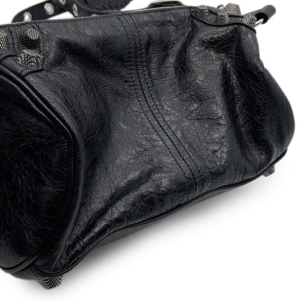 バレンシアガ ショルダーバッグ ルカゴール シリンダー レザー 771716 BALENCIAGA 黒