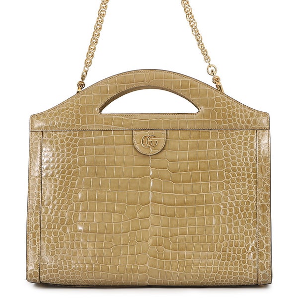 グッチ ハンドバッグ クロコダイル ダブルG 512957 GUCCI バッグ 2way チェーンショルダーバッグ
