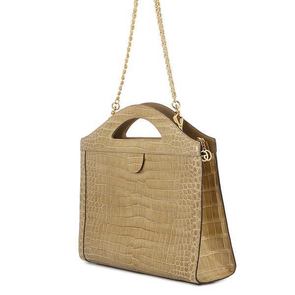 グッチ ハンドバッグ クロコダイル ダブルG 512957 GUCCI バッグ 2way チェーンショルダーバッグ