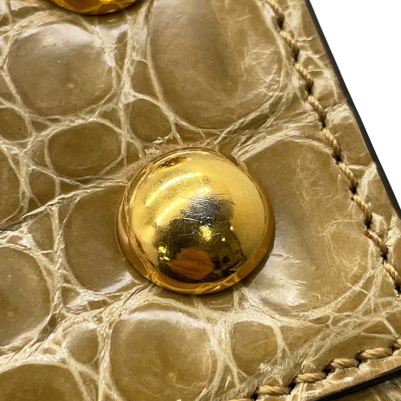 グッチ ハンドバッグ クロコダイル ダブルG 512957 GUCCI バッグ 2way チェーンショルダーバッグ