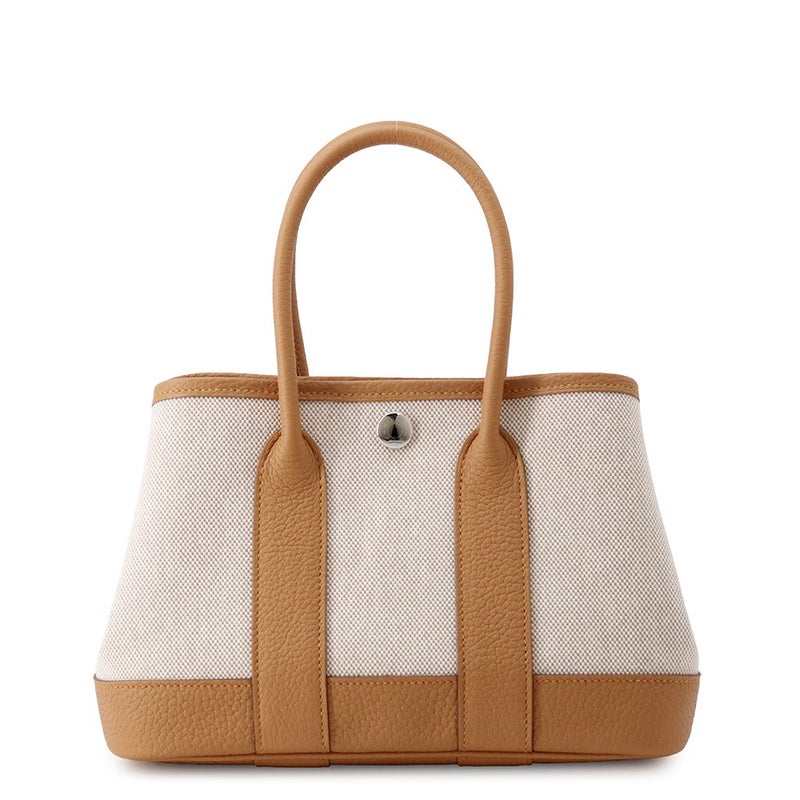 エルメス トートバッグ ネオ・ガーデン 23 ガーデンパーティ エクリュ/ビスキュイ/シルバー金具 トワルアッシュ/ネゴンダ K刻印