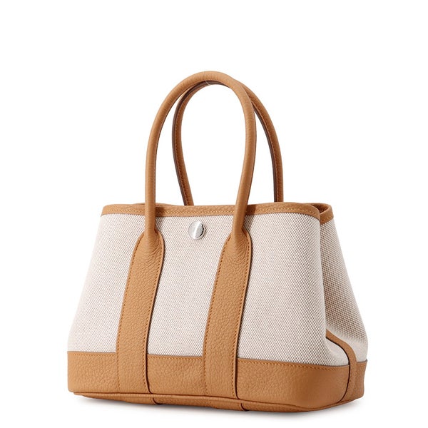 エルメス トートバッグ ネオ・ガーデン 23 ガーデンパーティ エクリュ/ビスキュイ/シルバー金具 トワルアッシュ/ネゴンダ K刻印