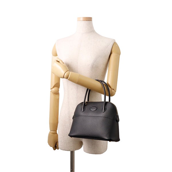 エルメス ハンドバッグ ボリード27 ブラック/ゴールド金具 エプソン D刻印 ２wayショルダー 黒